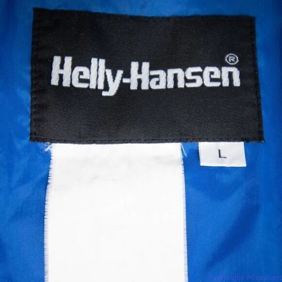 Vintage Helly Hansen blue jacket with zipper, size L - Picture 3 of 16